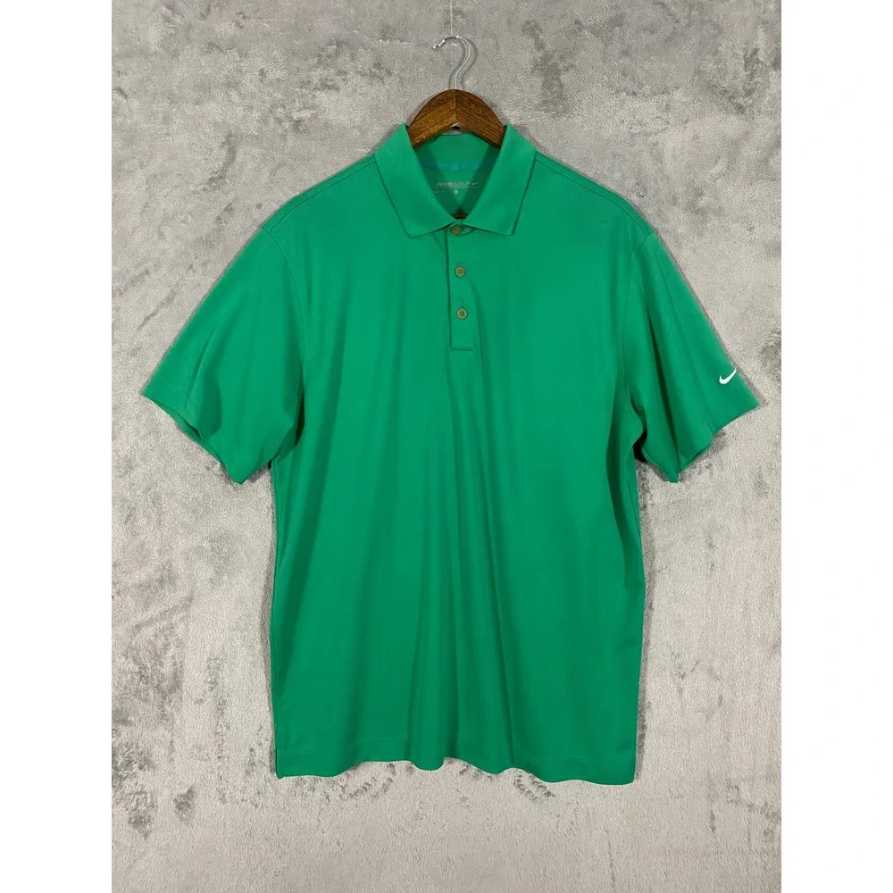 Nike Polo Shirt Sz L Kelly Green Nike Golf Dri-FIT Short Sleeve Solid Activewear